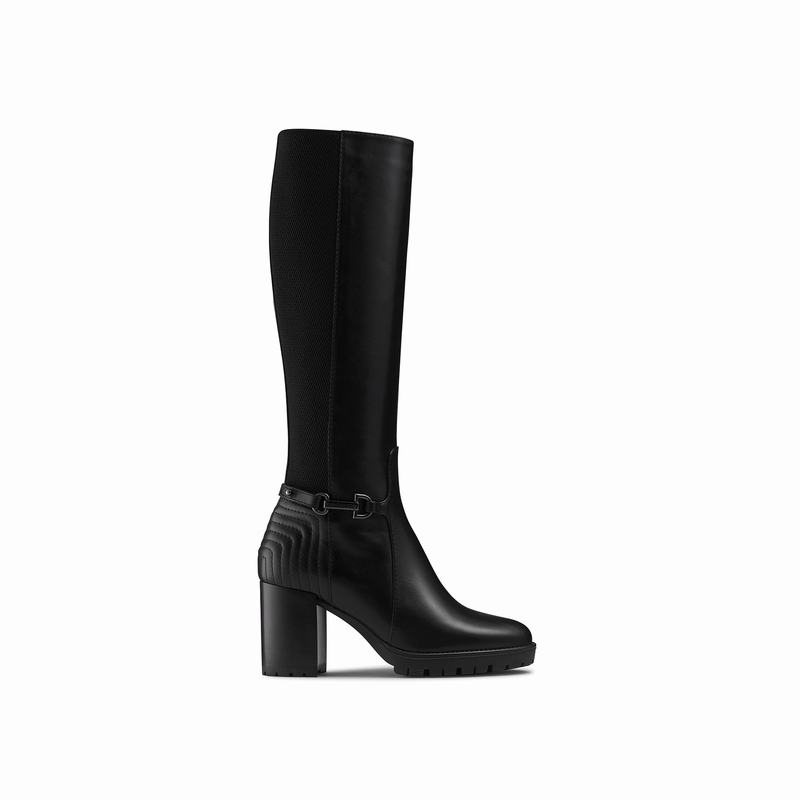 Russell & Bromley Rein Hi Womens Heeled Riding Boots Black |SNG2776OX|